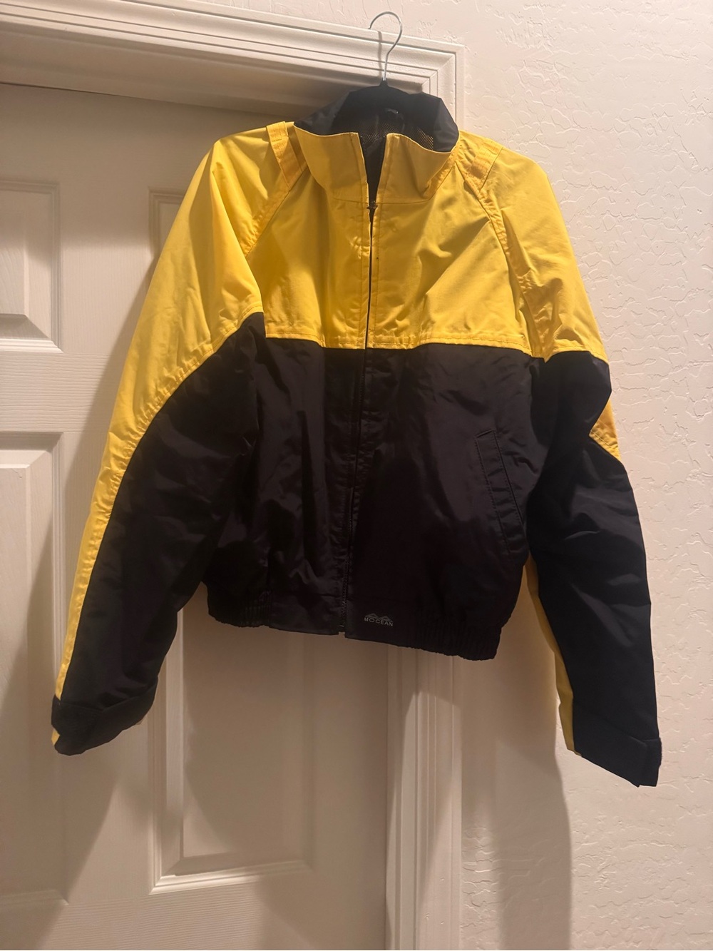 Mocean Tech Waterproof Bike Jacket distinct yellow black color-block size Large